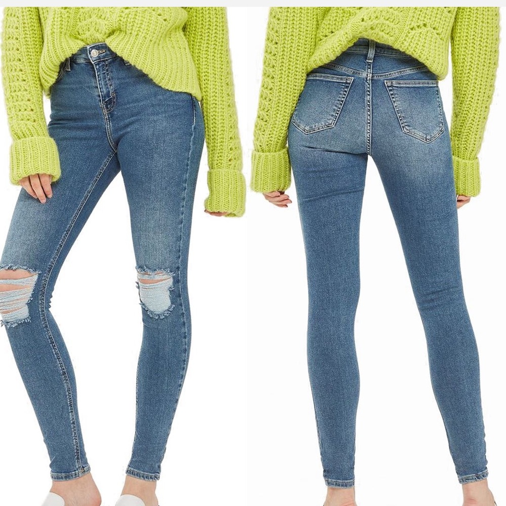 Topshop moto Jamie rip jeans w26 L32